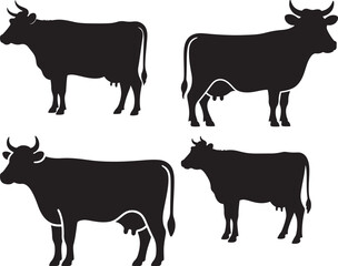 High Quality Vector Illustration of a Cow for Branding and Design Projects