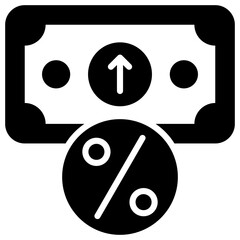 Interest Rate Glyph Icon