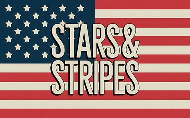 Patriotic graphic design overlaying the American flag.