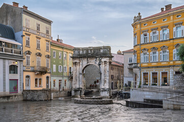 Roman Gate in Pula, Croatia offers a glimpse into ancient history amidst vibrant architecture