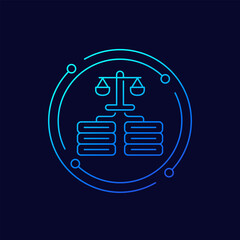 data ethics icon in linear design