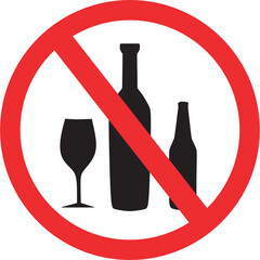 no alcohol - no alcohol consumption in this place