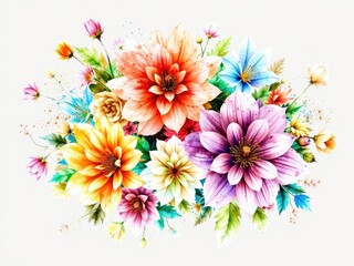 Delicate Watercolor Floral Design for Print or Digital Projects