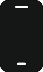 Smartphone vector icon for background graphic design. Modern black vector illustration of mobile gadget 