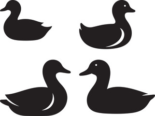 Adorable Cartoon Duck Illustrations Colorful Playful Vector Graphics