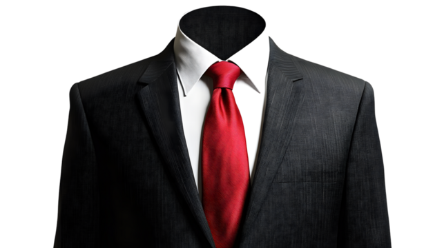 Elegant Suit Jacket, Suit, and Tie for Identification Photo Cut Out
