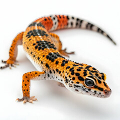 Stunning Leopard Gecko: Orange & Black Reptile