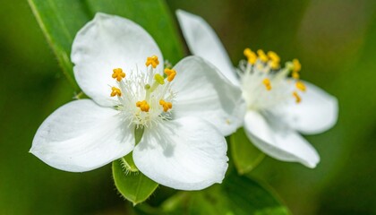 white flower with dew