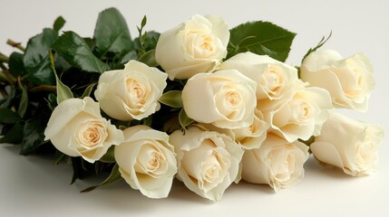 Obraz premium Bouquet of cream roses
