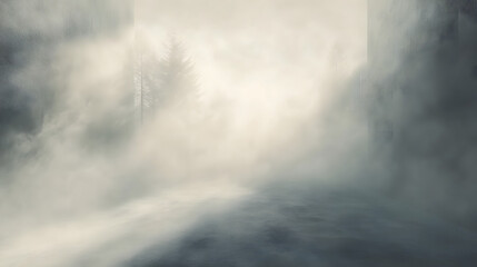Fototapeta premium Ash Color Fog Background.