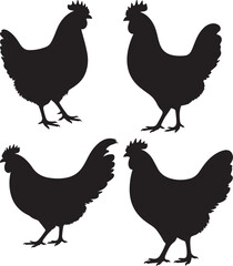 Charming Hen Illustration Colorful Vector Design for Farm Poultry or Easter Themes