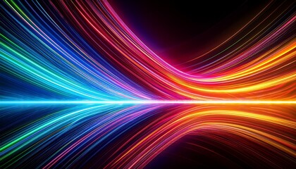 Fototapeta premium abstract background bright colored neon lines the illustration was made using photoshop plugins not ai
