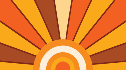 Colorful Geometric Sunburst and Radiant Line Backgrounds with Vintage Tone and Abstract Rays