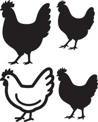 Farm Hen Illustration Colorful Vector Design for Poultry Agriculture and Rural Themes