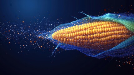 Corn cob, digital art