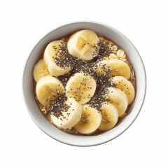 Delicious and Healthy Oatmeal with Banana and Chia Seeds