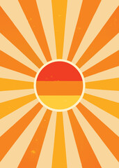 Colorful Geometric Sunburst and Radiant Line Backgrounds with Vintage Tone and Abstract Rays