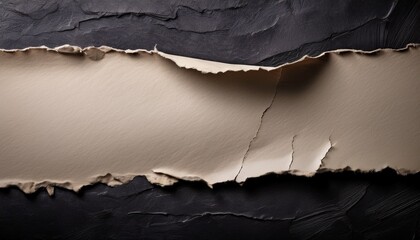 a high resolution image featuring a detailed torn paper edge against a dark textured background this image is design projects that require a raw and rugged paper texture with a contrasting backdrop