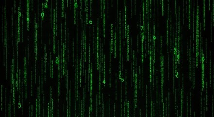 Abstract green data stream background