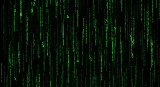 Abstract green data stream background