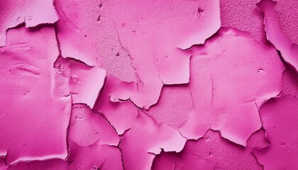 Obraz premium Pink Cracked Wall Texture, Abstract Background, Grunge Surface, Peeling Paint, Damaged Plaster, Roug