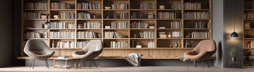 Cozy reading nook with modern furnishings.