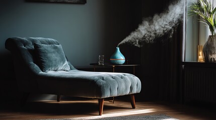 Cozy room with an essential oil diffuser.