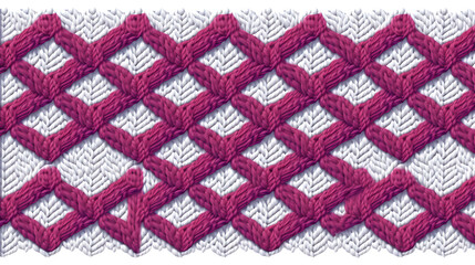 Professional Knitting Geometrical Seamless Pattern in Violet Pink for Fabrics and Textiles