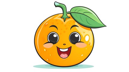 Professional and Creative Orange Juice Mascot Cartoon Illustration for Marketing Campaigns