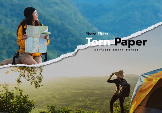 Torn Paper Photo Effect