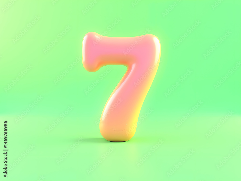 Poster 3d rendering digital font big sale event countdown concept element