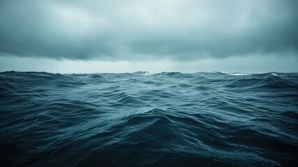 Stormy Sea Under Dark Sky