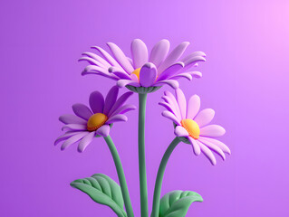 Flower plants beautiful spring flowers art petal element illustration