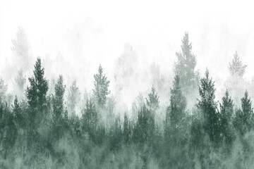 Misty Forest Scene