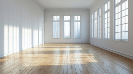 Fototapeta premium Wide Empty office with Simple Decoration