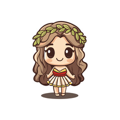 forest woman cartoon design vector mascot