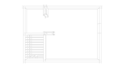 house building sketch architecture 3d illustration
