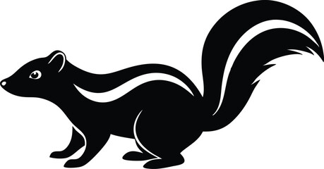 skunk animal silhouette vector icon