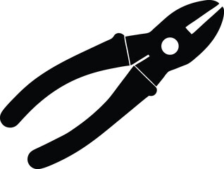 pliers silhouette vector illustration