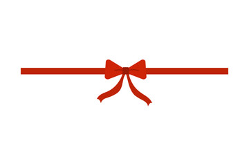Red ribbon border frame. Holiday celebration, gift and anniversary concepts. Flat decorative vector design isolated illustration.