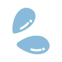 Water splash cartoon. Flat decorative vector design isolated illustration.