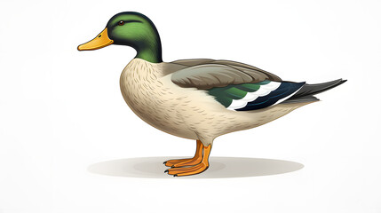 Obraz premium Mallard Anas platyrhynchos Realistic Vector Drawing in Bebbed Plumage