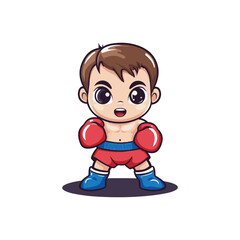 boxer cartoon design vector mascot