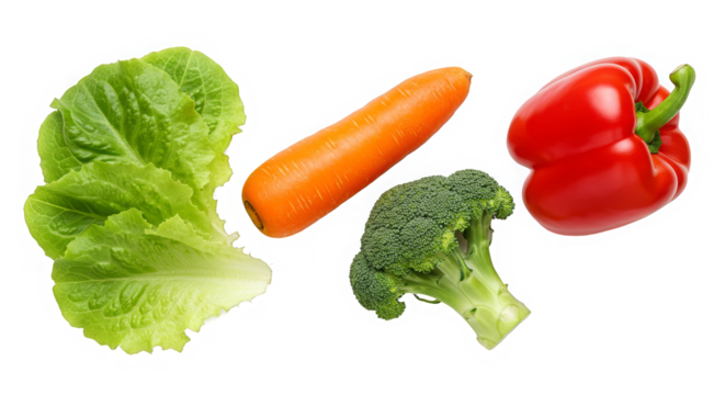 Colorful vegetables with digital glitch