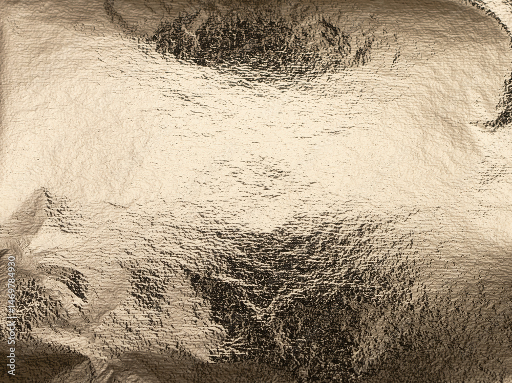 Poster golden foil texture with a glossy, shiny finish, creating a luxurious, grungy backdrop. rich,