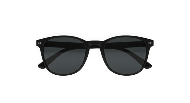 Fashionable black eyewear amidst pixelated distortion