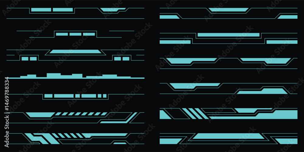 Poster sci-fi futuristic hud elements dashboard display virtual reality technology screen elements. user in