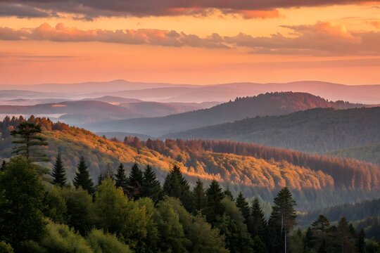 sunrise in the mountains