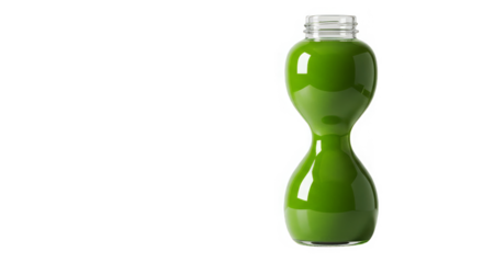 Green hourglass liquid vibrant background