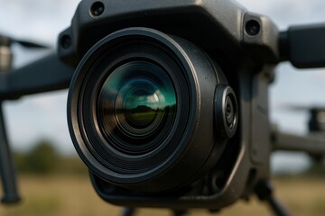 optical sensor or camera lens of a sophisticated surveillance drone